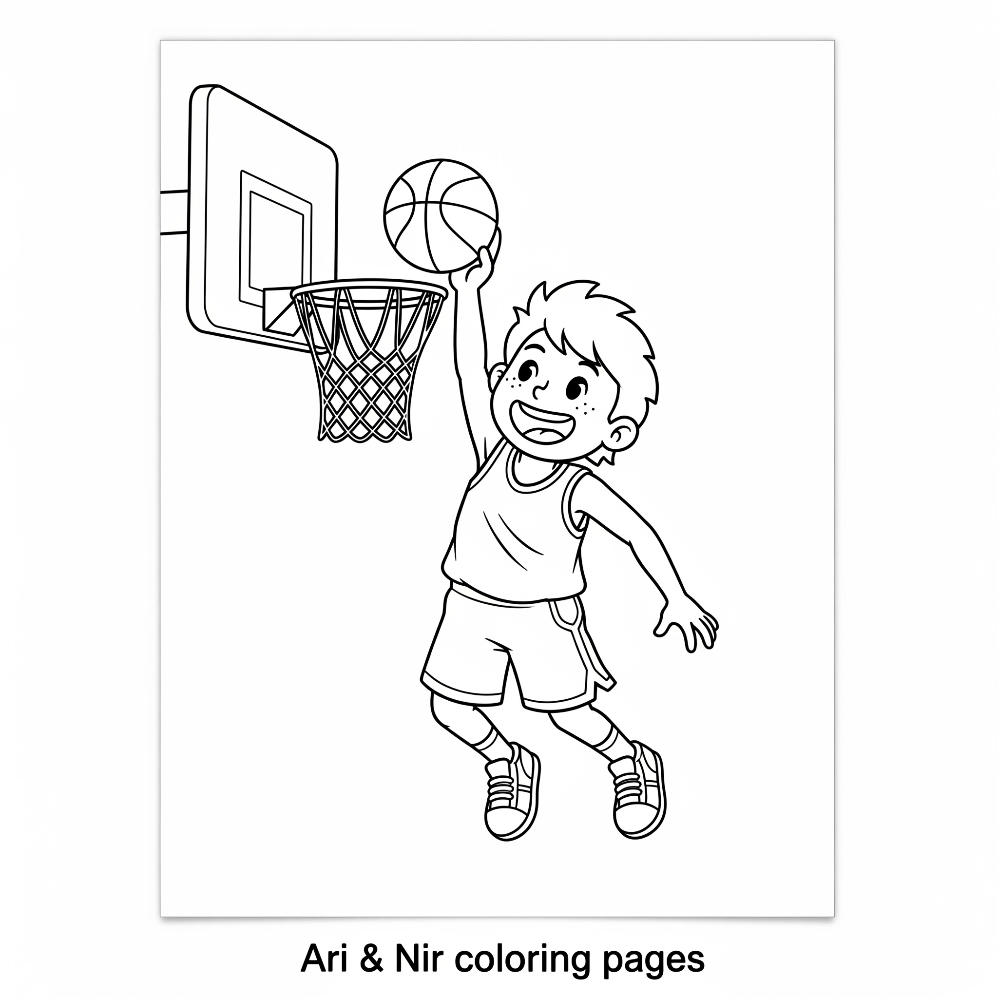 Basketball player dunking