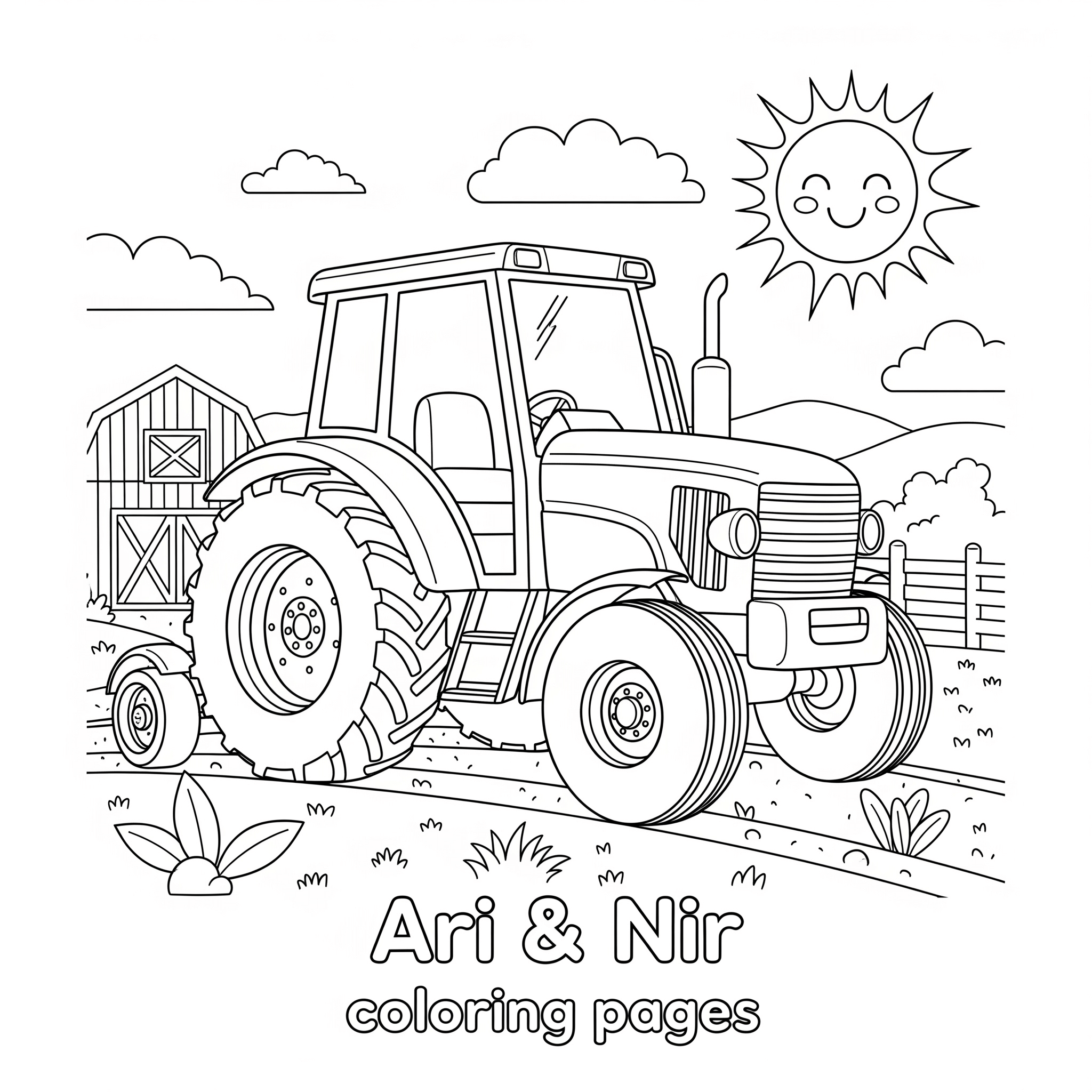 Tractor on a farm